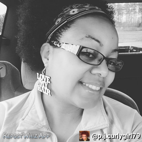 P J Curly girl 79 - love my hair earrings