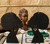 Afro earrings | Afrocentric earrings | natural hair earrings | afrocentric fashion | afrocentric jewelry |  wooden earrings | big black earrings | afro earrings for sale