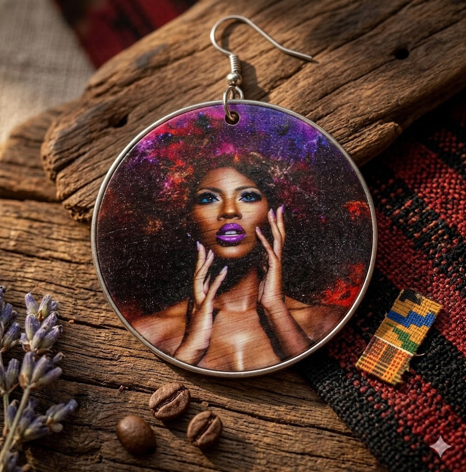 afro earrings wooden jewelry hoop earring afrocentric accessories pro black jewelry urban jewellery accessory fashion outfit gift idea cheap unique different kwanzaa birthday christmas natural twa 