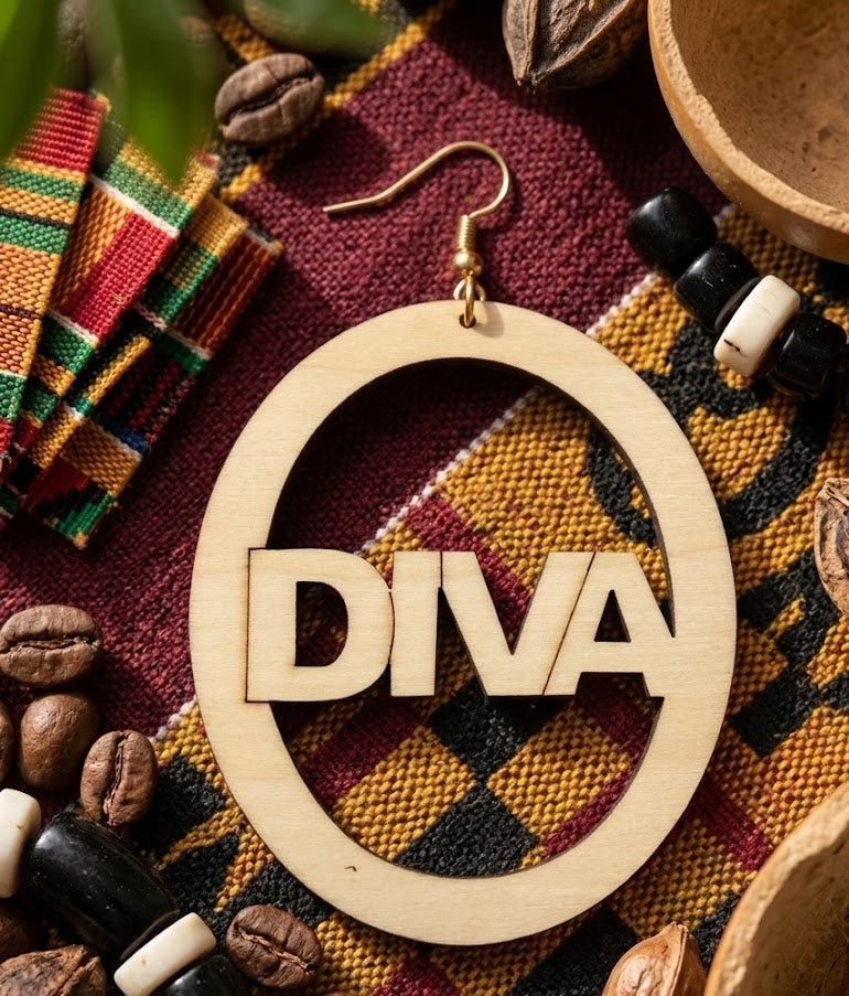 Diva earrings | Natural hair earrings | Afrocentric earrings | afrocentric fashion | afrocentric clothing | accessories | jewelry 