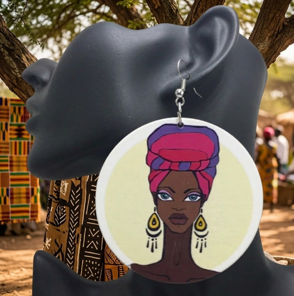 Headwrap Goddess Earrings | Natural hair earrings | Afrocentric earrings | jewelry | accessories