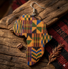 kente print africa earrings map of african jewelry accessories fashion outfit idea natural hair ear ring jewellery accessory