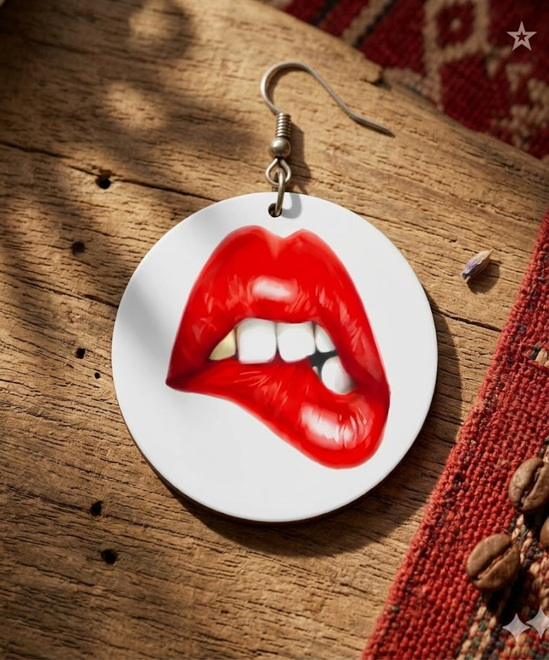 lips earrings mouth ear candy grill jewelry accessories jewellery accessory fashion outfit idea whimsical unique trendy urban rings clothing