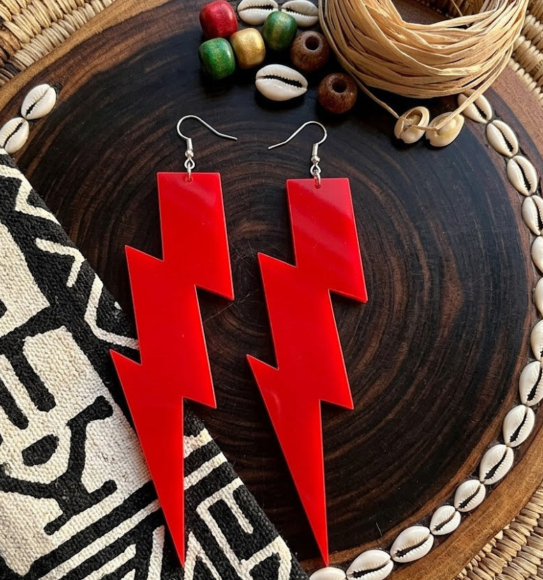 Multicolor Lightning Earrings for Men and Women punk hiphop ear jewelry 4 different colors  fashion jewelry accessories