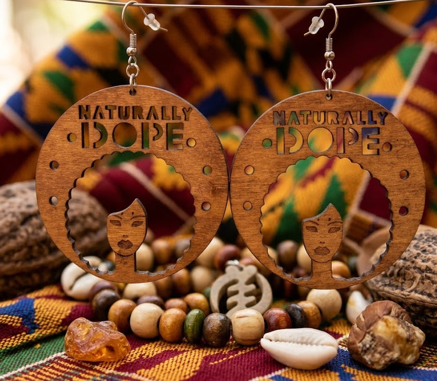 naturally dope earrings | Afrocentric earrings | natural hair earrings | afrocentric clothing | afrocentric fashion | afrocentric jewelry | afro earring 