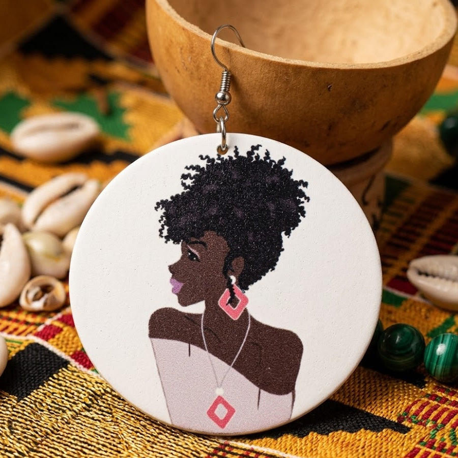 tiffany natural hair earrings afrocentric jewelry accessories accessory ear rings african american black girl gift idea woman women christmas kwanzaa birthday