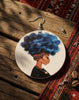colorfro | natural hair | natural hair earrings | afrocentric earrings | jewelry | accessories | fashion | outfit | headwrap | twa | ear ring | head wrap purple hair