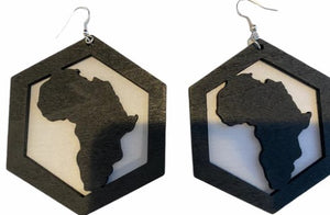 africa map earrings african continent earring american accessories afrocentric jewelry black brown gift idea kwanzaa urban cheap cute unique different christmas