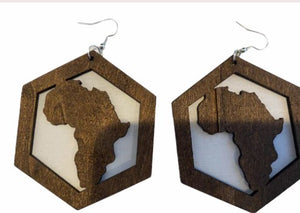 africa map earrings african continent earring american accessories afrocentric jewelry black brown gift idea kwanzaa urban cheap cute unique different christmas