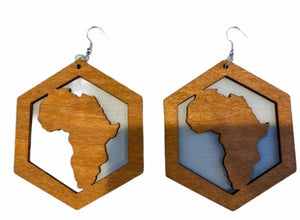 africa map earrings african continent earring american accessories afrocentric jewelry black brown gift idea kwanzaa urban cheap cute unique different christmas