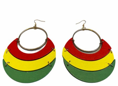 pan african earrings red green yellow gift idea afrocentric accessories jewelry jewellery africa american urban cheap cute unique gift idea fashion outfit clothing accessory kwanzaa christmas