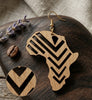 striped map of africa earrings, africa shaped earrings, map of africa earrings, african earrings, wooden earrings, urban earrings, unique earrings, african american earrings, continent of africa, earrings, jewelry, accessories, fashion, outfit, idea, afrocentric