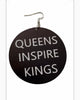 queens inspire kings earrings natural hair jewelry afrocentric accessories pro black earring accessory fashion outfit idea clothing gift urban cheap unique different kwanzaa christmas birthday 