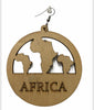 africa earrings natural color circle of life afrocentric accessories pro black jewelry map of african continent jewellery