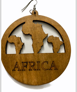 africa earrings light brown color circle of life afrocentric accessories pro black jewelry map of african continent jewellery