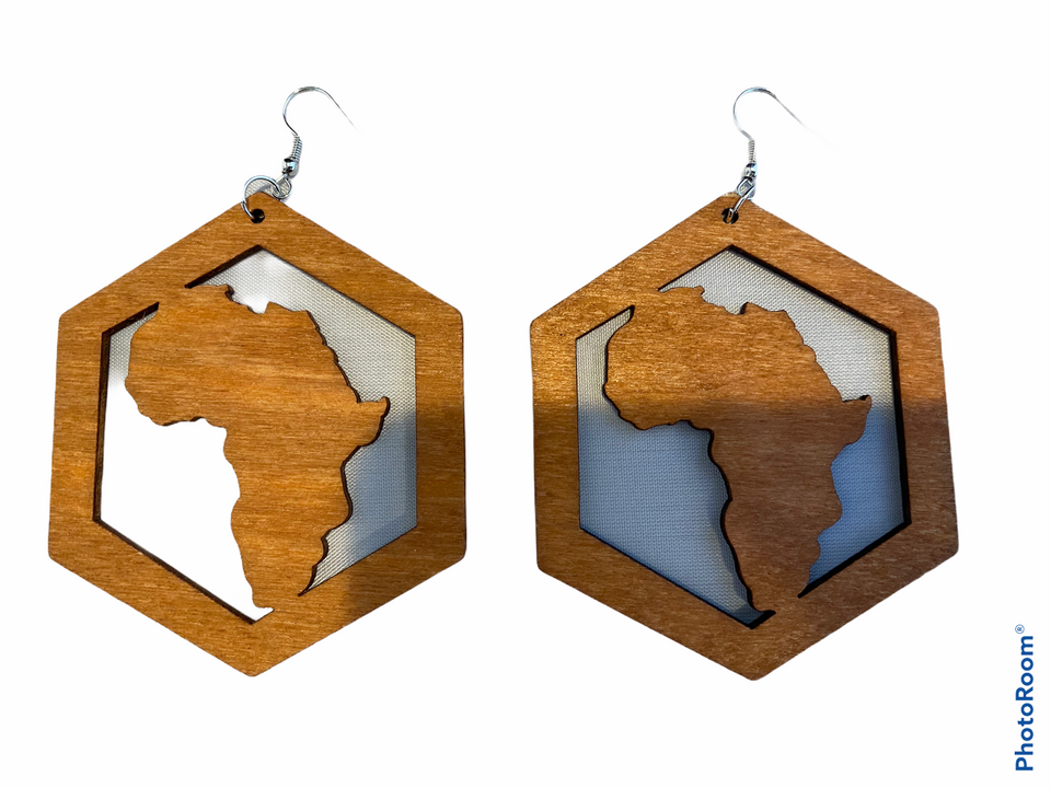 africa map earrings african continent earring american accessories afrocentric jewelry black brown gift idea kwanzaa urban cheap cute unique different christmas