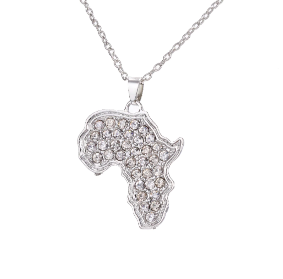 Africa Necklace - Gold, Silver or Rhinestone | Africa shaped Jewelry & Accessories