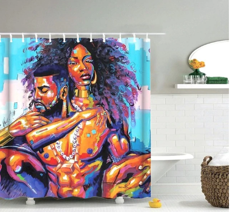 afrocentric home decor african shower curtains wall art and style pro black household items decorations american bedding cheap cute affordable feminine urban womens woman women ladies apartment home apt house ideas gift christmas kwanzaa birthday anniversary warming dorm help black power couple romantic sexy