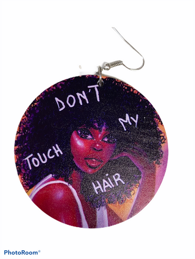 dont don't touch my hair earrings natural hair jewelry afrocentric accessories fashion outfit idea clothing gift unique urban idea clothing fashion outfit accessory african american cheap cute