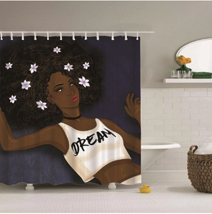afrocentric home decor african shower curtains wall art and style pro black household items decorations american bedding cheap cute affordable feminine urban womens woman women ladies apartment home apt house ideas gift christmas kwanzaa birthday anniversary warming dorm help dream afro shirt natural curly hair