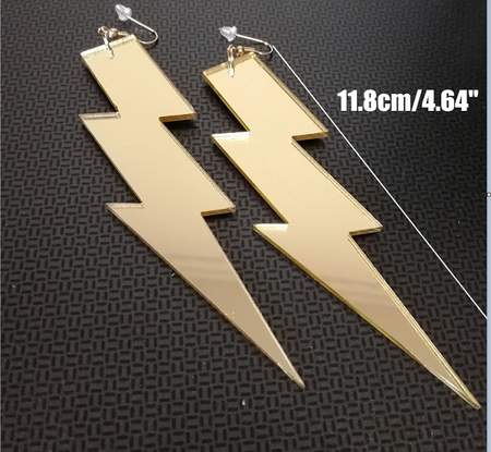 black lightning bolt earrings acrylic plastic womens men woman man ladies girls female jewelry accessories accessory fashion outfit idea clothing large unique whimsical urban