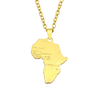 gold africa pendant necklace map shaped jewelry accessories fashion outfit gift idea continent mens women men ladies unisex kids children girls female male african
