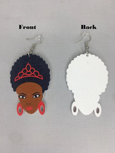 red afro earrings princess earring afrocentric jewelry natural hair accessories kids accessory children ear candy fashion outfit idea jewellery hairstyles tutorial 4b 4c 4a