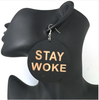 stay woke afrocentric earrings natural hair accessories ear rings ring earring jewelry accessory redbone 
